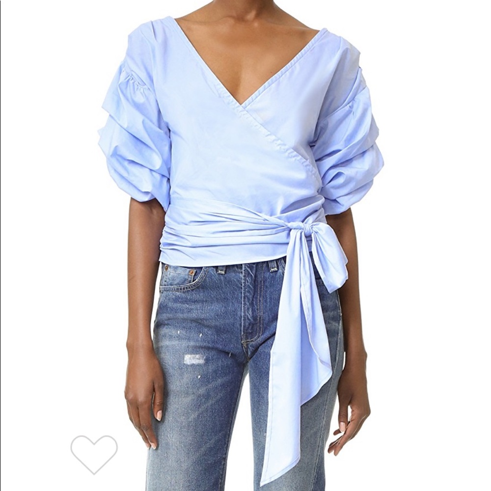 MLM wrap shirt in black